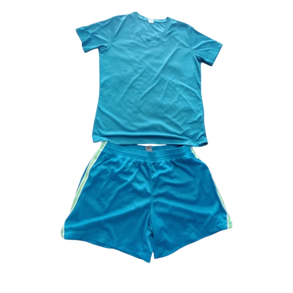 Womens Champion Athletic T-Shirt and Shorts Set- Large